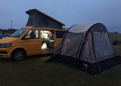Campervan with additional tent